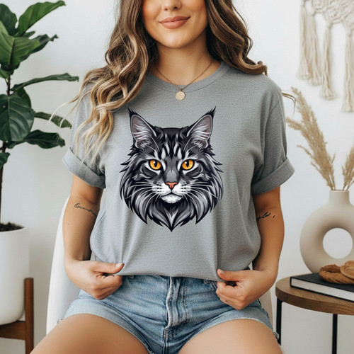 Maine coon cat face - maine, |