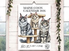 Maine Coon Calendar 2026-Cat