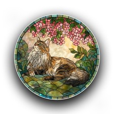 Maine Coon Cat Blooming Meadow