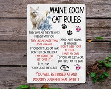 Animal Metal Sign Gift - Maine