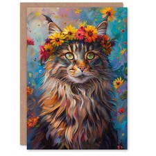 Birthday Card Cat Lover Maine