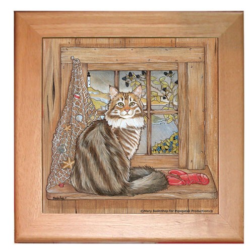 Maine coon cat kitchen ceramic - maine,