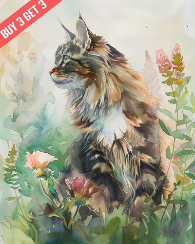 Maine coon cat garden - maine, in