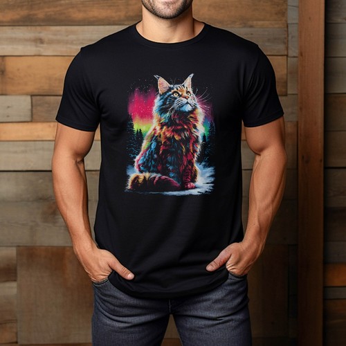 Colorful maine coon cat - colorful,